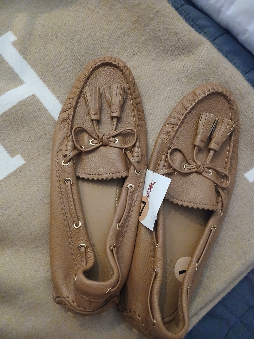 Coach Tan Tassel Moccasin Loafers